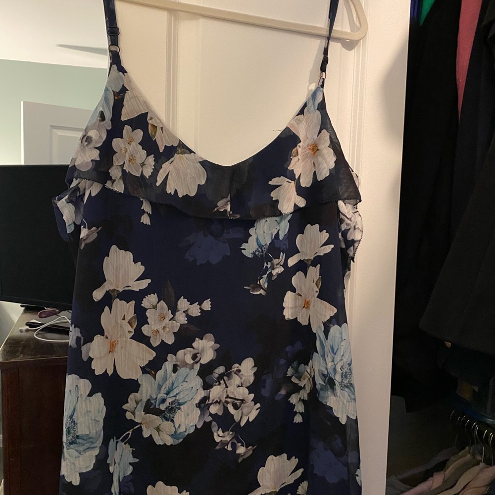 Floral Navy Blue Women's Top